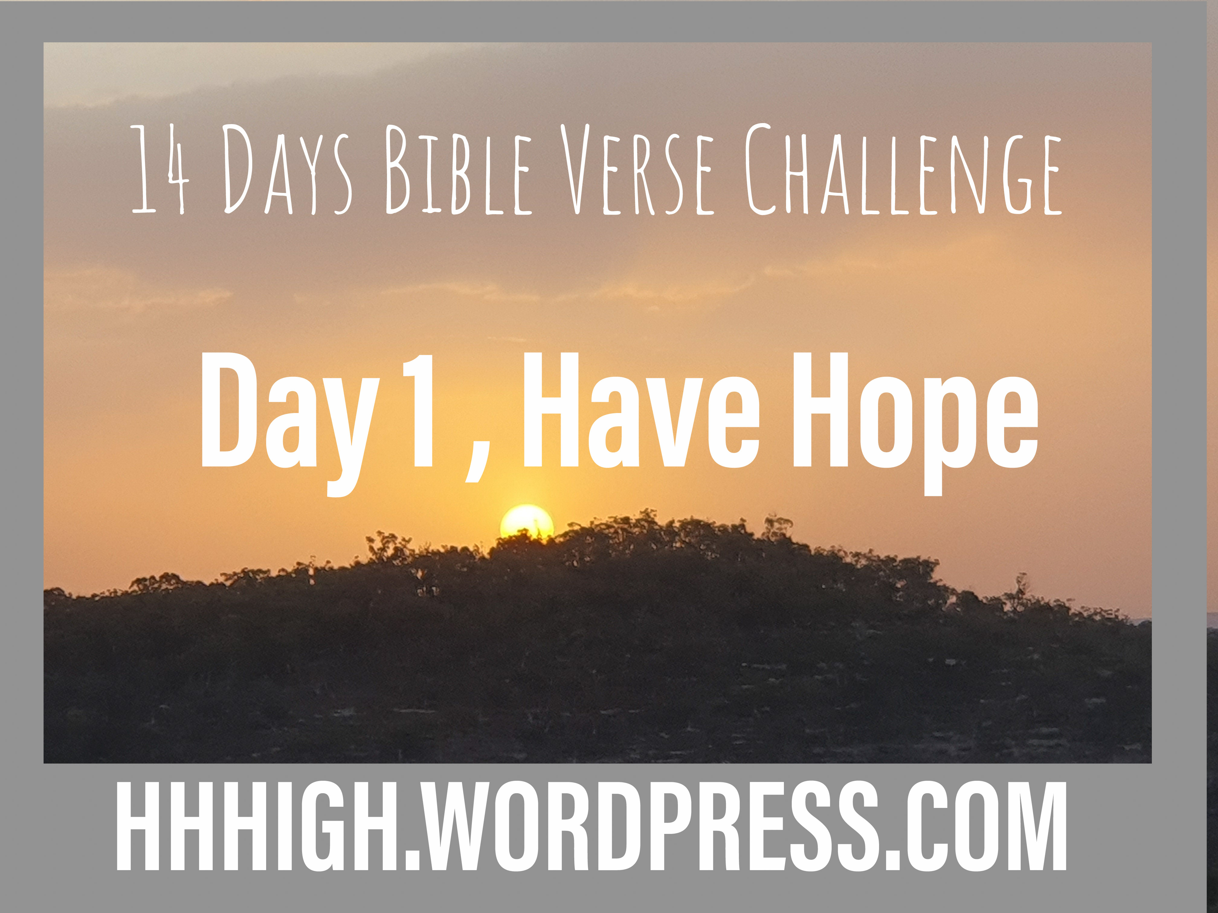 14 days bible verse challenge/ day 1 Hope