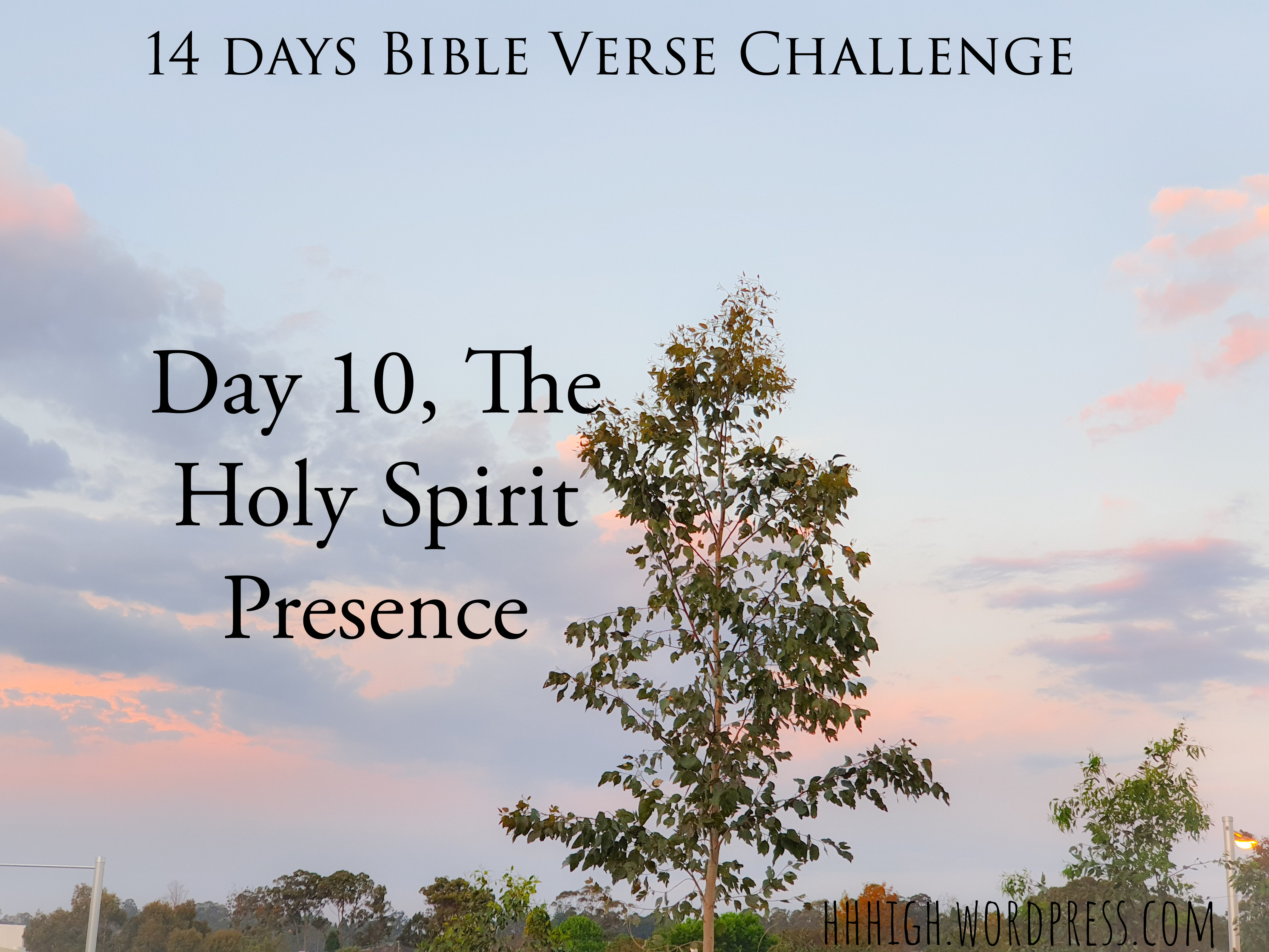14 days Bible Verse Challenge/ Day 10 The Holy Spirit Presence