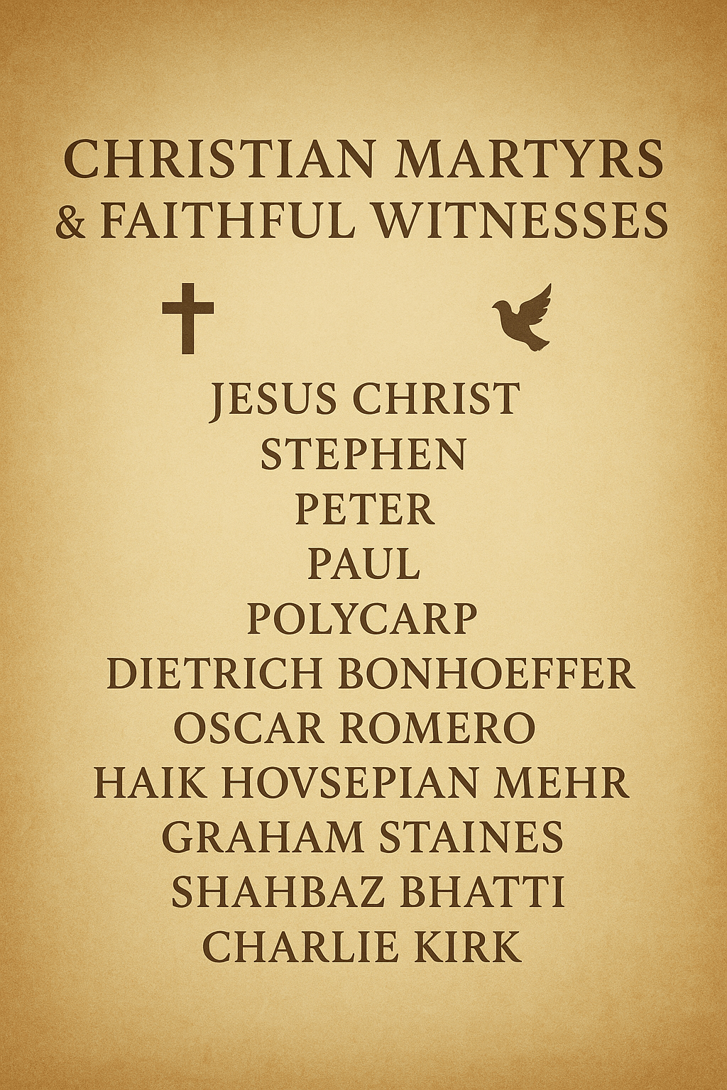 Christian Martyrs – From Jesus to Charlie Kirk